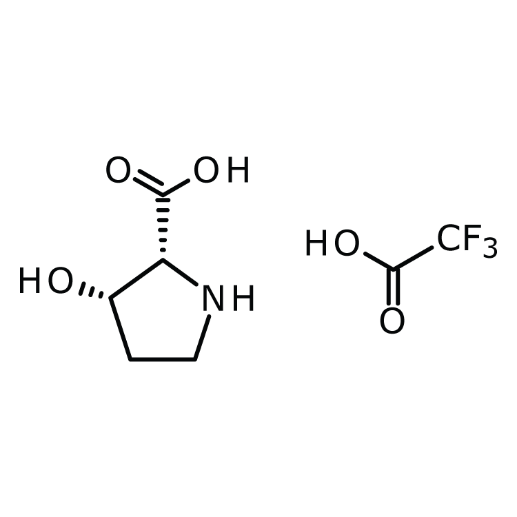 Structure of 1788041-58-6 | (2r,3s)-rel-3-hydroxypyrrolidine-2-carboxylic acid;  trifluoroacetic acid