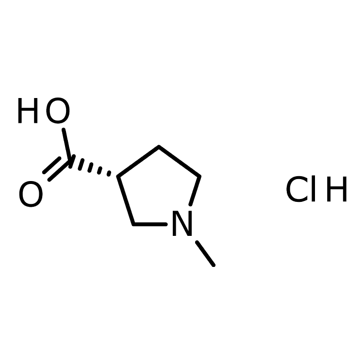 Structure of NO CAS FOUND | (3R)-1-methylpyrrolidine-3-carboxylic acid hydrochloride