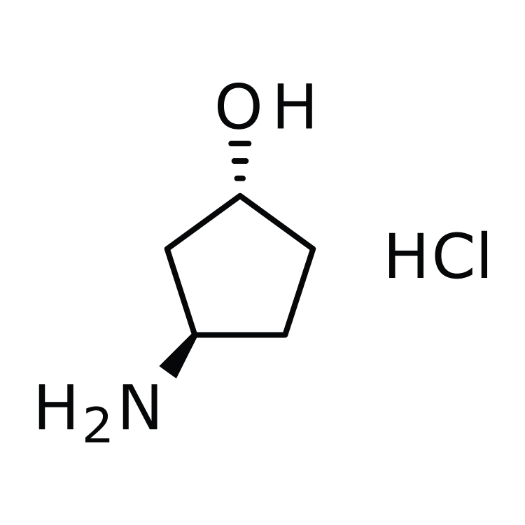 Structure of 1523541-74-3 | (1R,3R)-3-aminocyclopentan-1-ol hydrochloride
