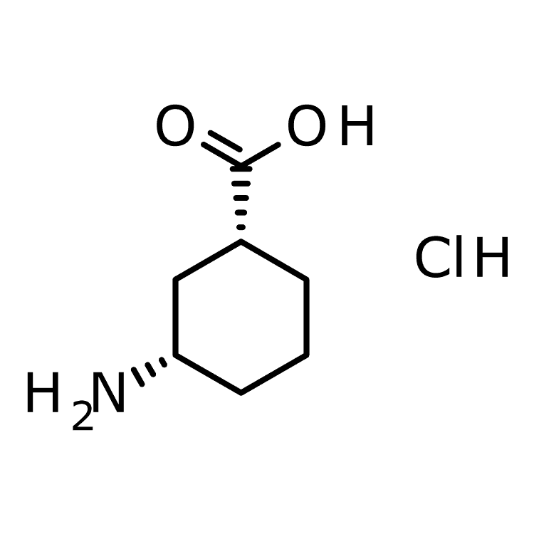 Structure of 2635331-87-0 | (1R,3S)-3-aminocyclohexane-1-carboxylic acid hydrochloride