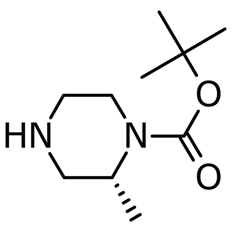 Structure of 170033-47-3 | (R)-1-BOC-2-methylpiperazine