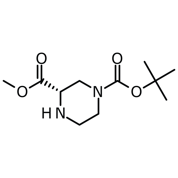 Structure of 314741-39-4 | (S)-1-N-BOC-Piperazine-3-carboxylic acid methyl ester