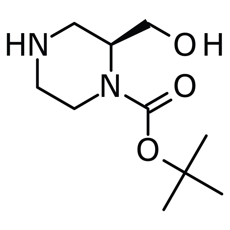 Structure of 1030377-21-9 | (S)-1-BOC-2-(Hydroxymethyl)piperazine