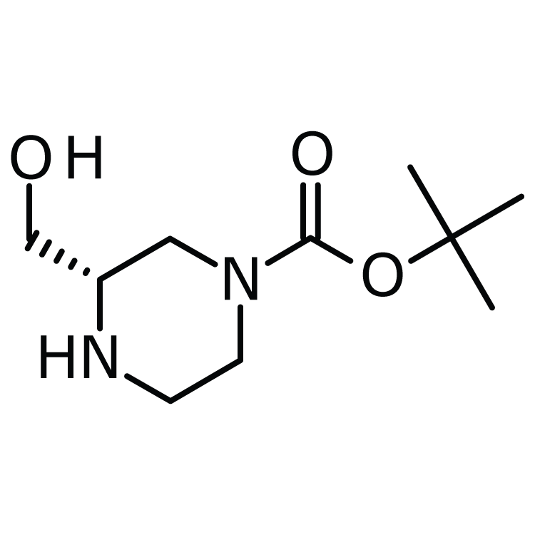 Structure of 314741-40-7 | (S)-1-BOC-3-(Hydroxymethyl)piperazine
