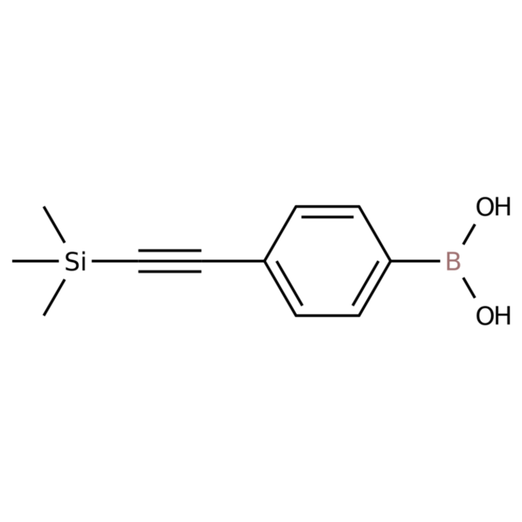 Structure of 630127-51-4 | (4-((Trimethylsilyl)ethynyl)phenyl)boronic acid