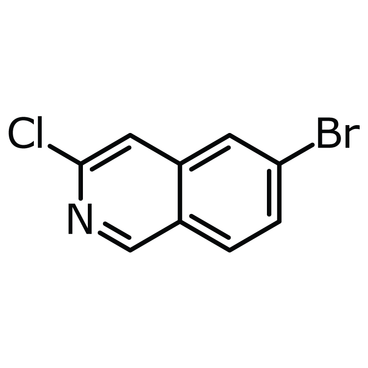 Structure of 552331-06-3 | 6-Bromo-3-chloroisoquinoline