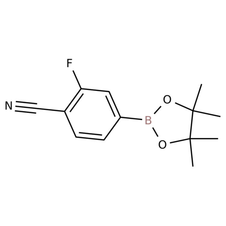 Structure of 870238-67-8 | 2-Fluoro-4-(4,4,5,5-tetramethyl-1,3,2-dioxaborolan-2-yl)benzonitrile