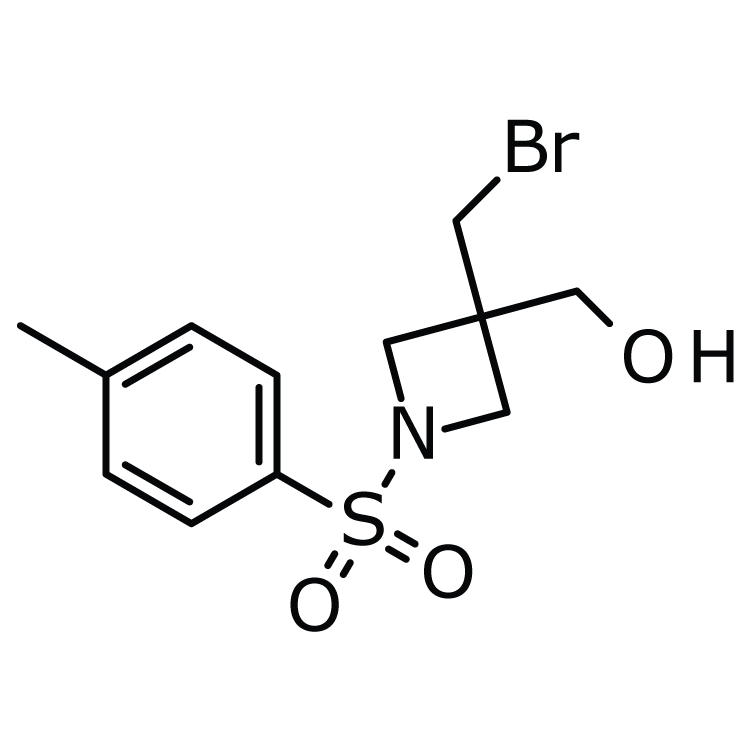 Structure of 1041026-55-4 | (3-(Bromomethyl)-1-(p-toluenesulfonyl)azetidin-3-yl)methanol