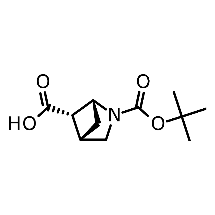 Structure of 615575-74-1 | (1R,4S,5S)-rel-2-Boc-2-azabicyclo[2.1.1]hexane-5-carboxylic acid