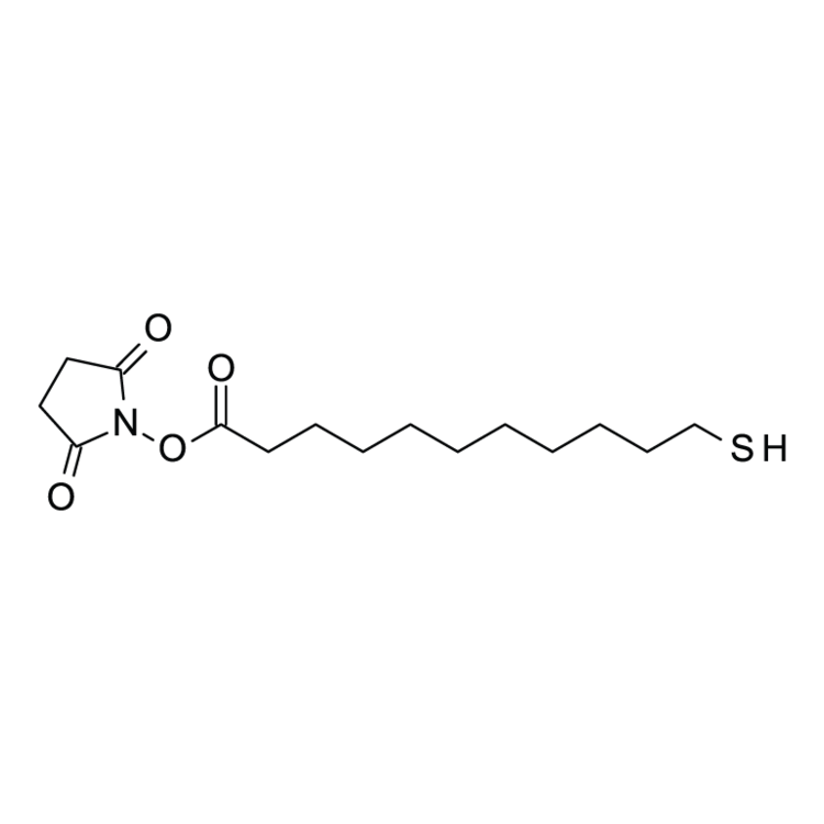 Structure of 240125-70-6 | 11-Mercaptoundecanoic acid 2,5-dioxo-1-pyrrolidinyl ester