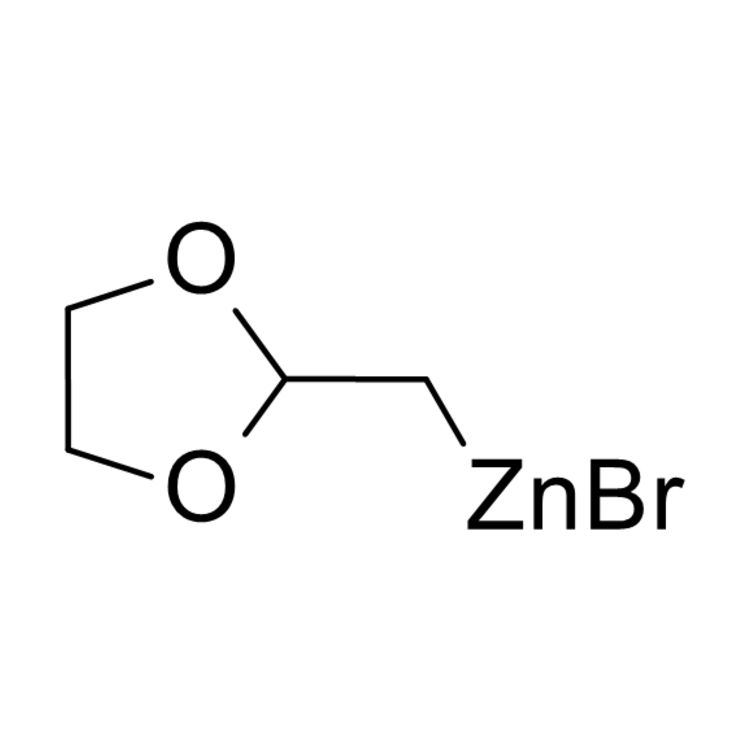 Structure of 1135389-59-1 | (1,3-Dioxolan-2-ylmethyl)zinc bromide, 0.50 M in THF
