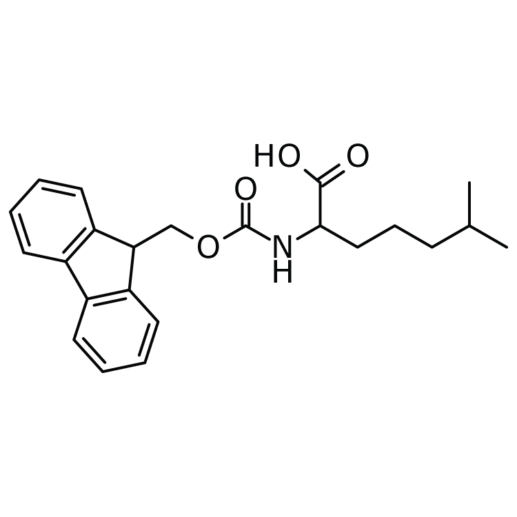 Structure of 329270-51-1 | (S)-2-(9H-Fluoren-9-ylmethoxycarbonylamino)-6-methyl-heptanoic acid