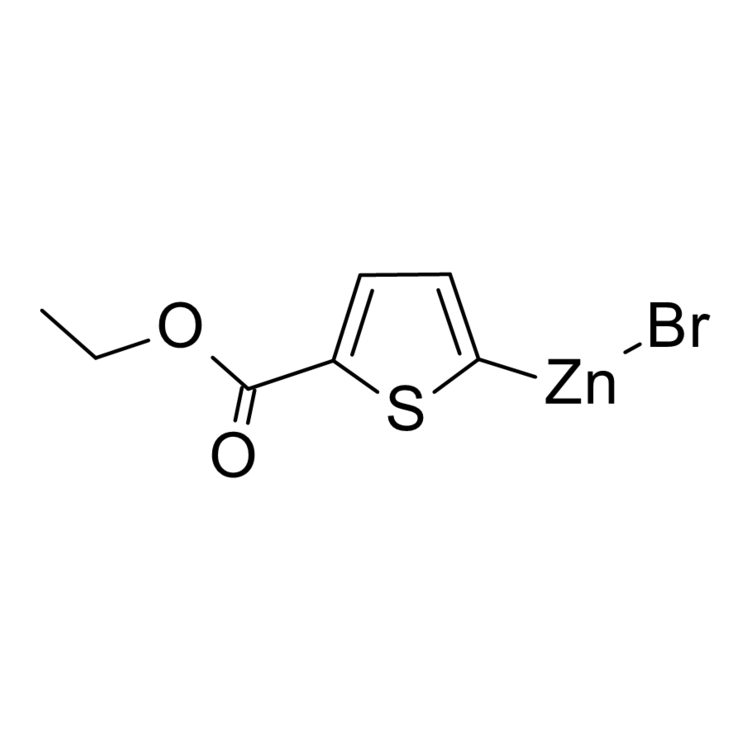 Structure of 352530-37-1 | 5-Ethoxycarbonyl-2-thienylzinc bromide, 0.50 M in THF