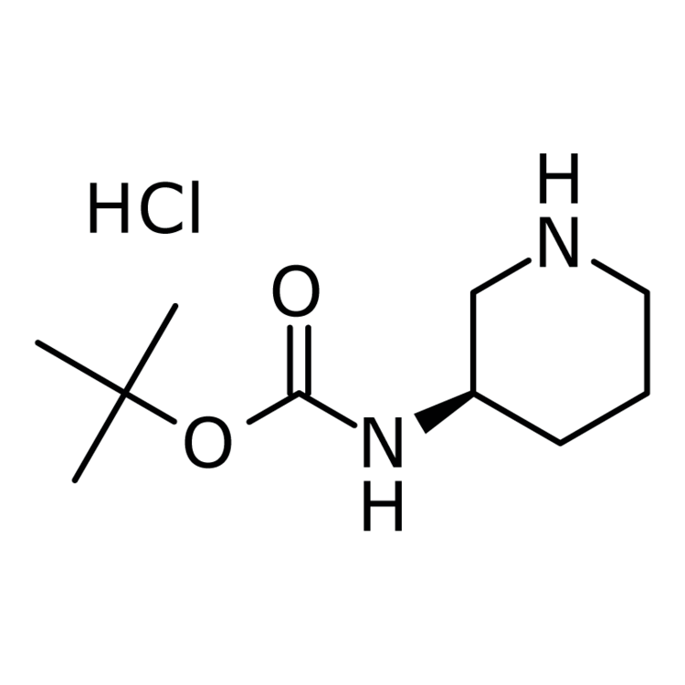 Structure of 1217656-59-1 | (R)-3-(Boc-amino)piperidine hydrochloride