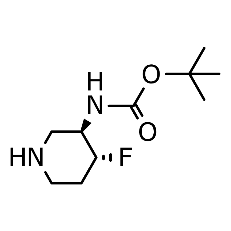 Structure of 1052713-46-8 | (3R,4R)-rel-3-(BOC-Amino)-4-fluoropiperidine