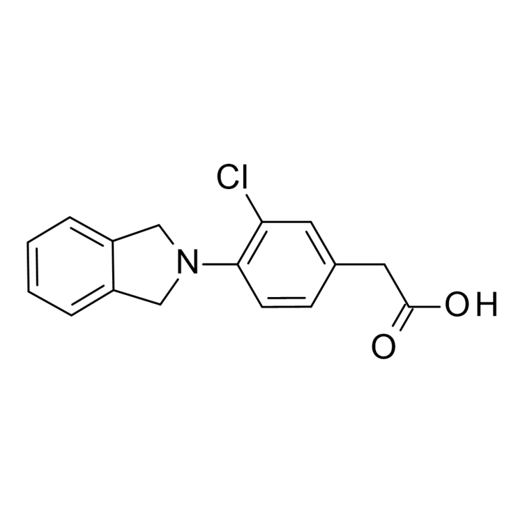 Structure of 36745-55-8 | [3-chloro-4-(1,3-dihydroisoindol-2-yl)phenyl]acetic acid