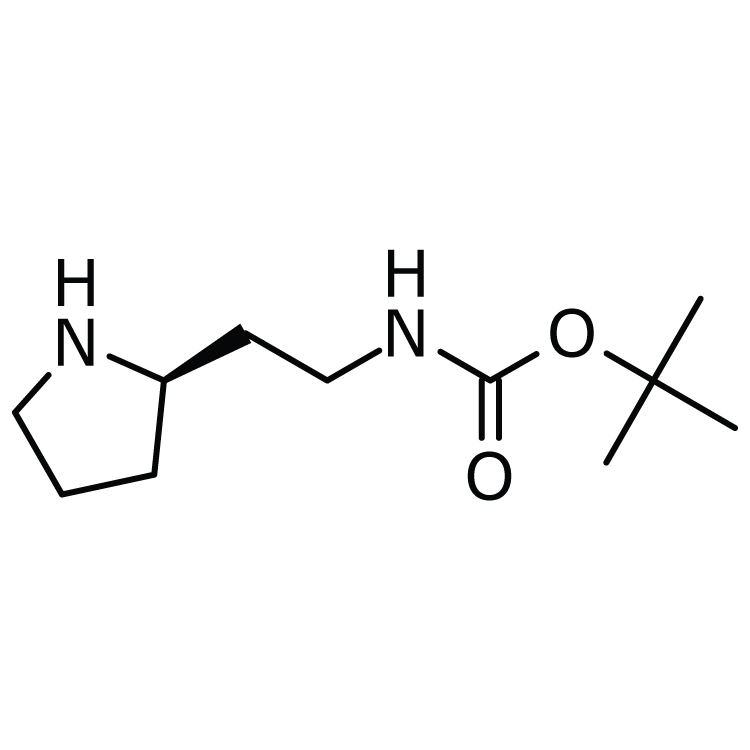 Structure of 720000-05-5 | (R)-tert-butyl 2-(pyrrolidin-2-yl)ethylcarbamate