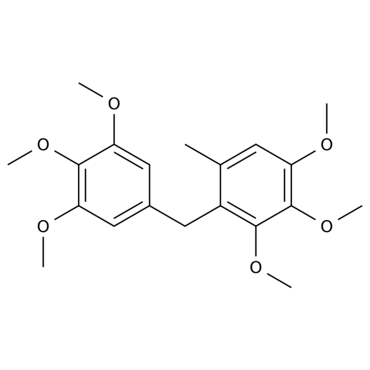 Structure of 119030-85-2 | 1,2,3-trimethoxy-5-methyl-4-[(3,4,5-trimethoxyphenyl)methyl]benzene