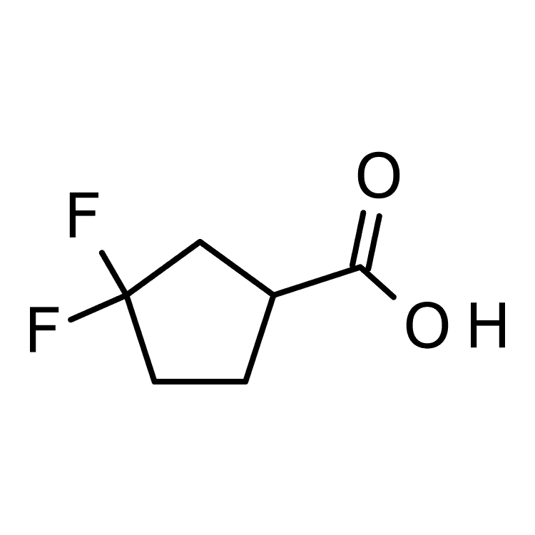 Structure of 1260897-05-9 | 3,3-Difluorocyclopentaecarboxylic acid
