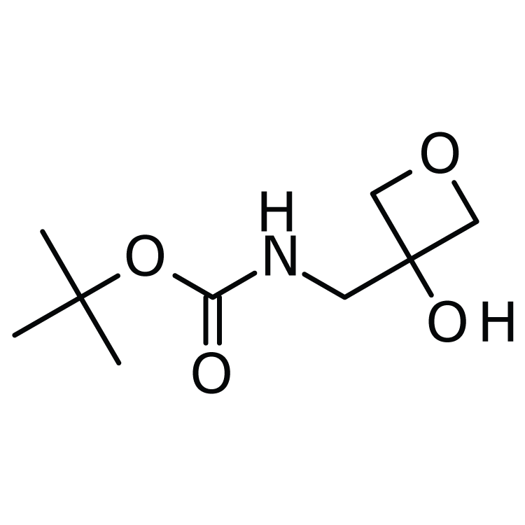 Structure of 1408076-45-8 | (3-Hydroxy-oxetan-3-ylmethyl)-carbamic acid tert-butyl ester