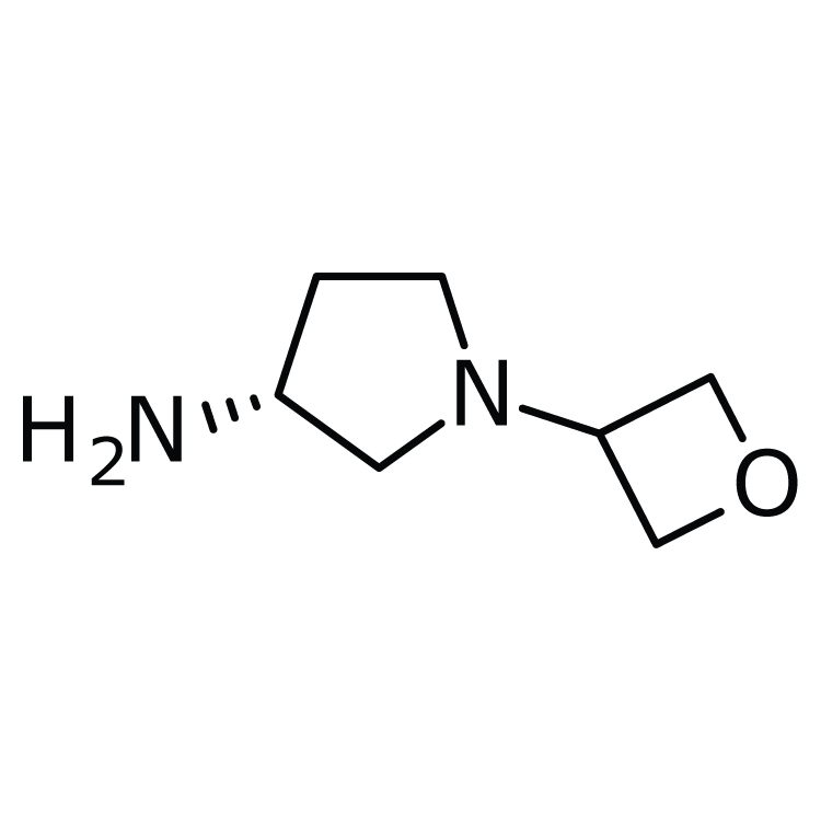 Structure of 1256667-56-7 | (3R)-1-(Oxetan-3-yl)pyrrolidin-3-amine