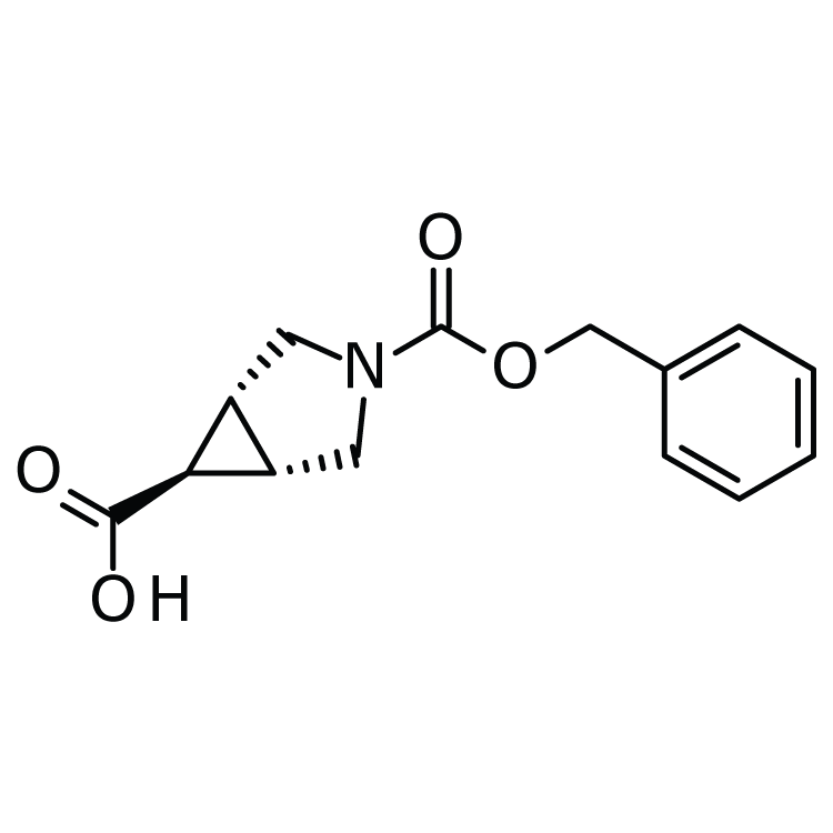 Structure of 134575-15-8 | (1S,5R)-3-Benzyloxycarbonyl-3-azabicyclo[3.1.0]hexane-6-carboxylic acid