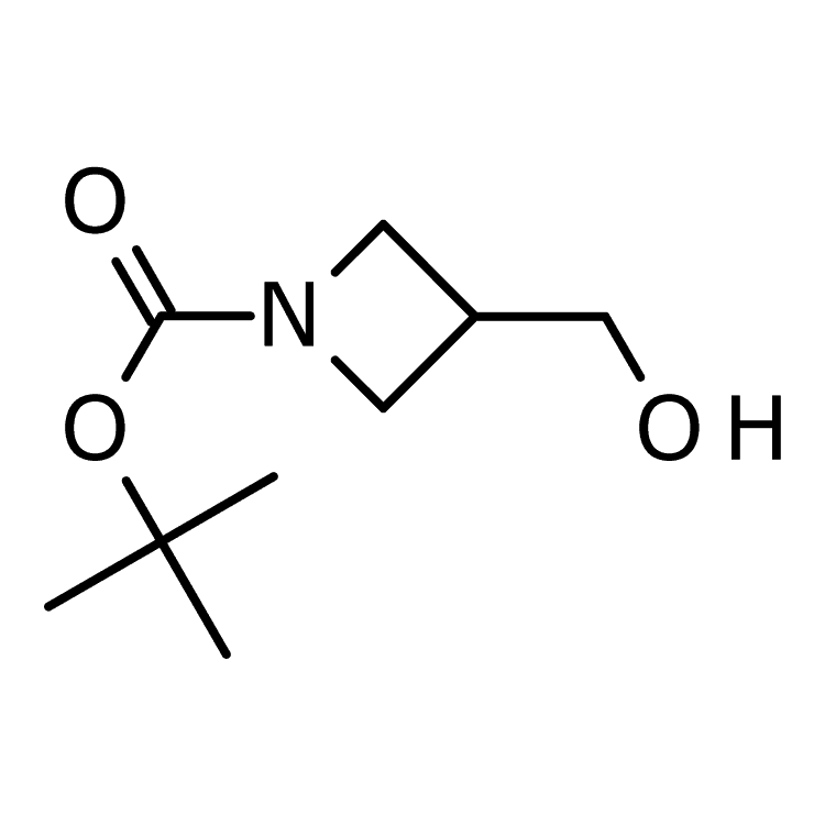 Structure of 142253-56-3 | tert-butyl 3-(Hydroxymethyl)azetidine-1-carboxylate
