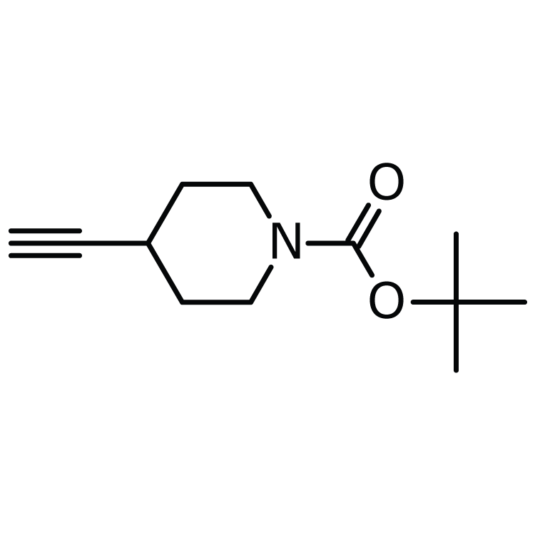 Structure of 287192-97-6 | 4-Ethynylpiperidine-1-carboxylic acid tert-butyl ester