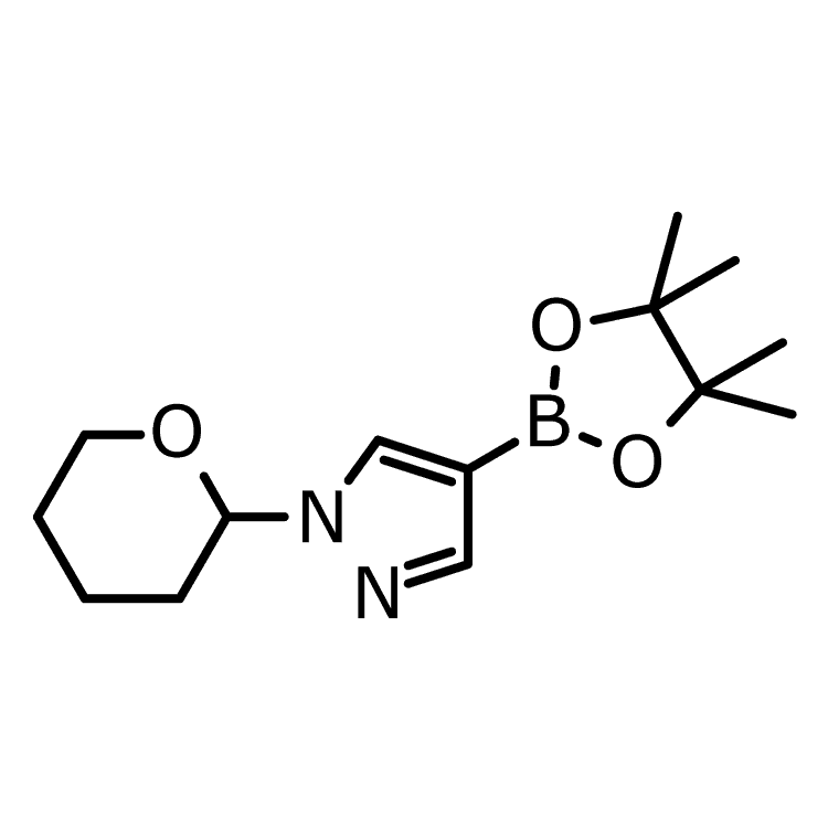 Structure of 1003846-21-6 | 1-Tetrahydropyran-2-yl-4-(4,4,5,5-tetramethyl-1,3,2-dioxaborolan-2-yl)pyrazole