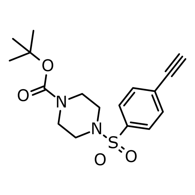 Structure of 1162257-02-4 | 4-(4-Ethynylbenzenesulfonyl)-piperazine-1-carboxylic acid tert-butyl ester