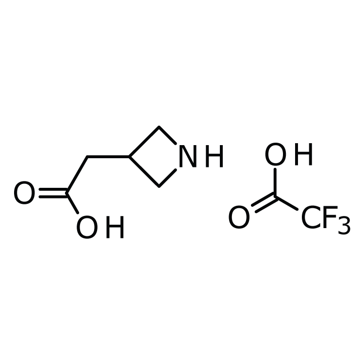 Structure of 1202076-02-5 | 3-Azetidineacetic acid trifluoroacetate