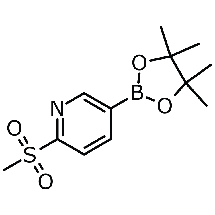 Structure of 1052138-94-9 | 2-(Methylsulfonyl)pyridine-5-boronic acid pinacol ester