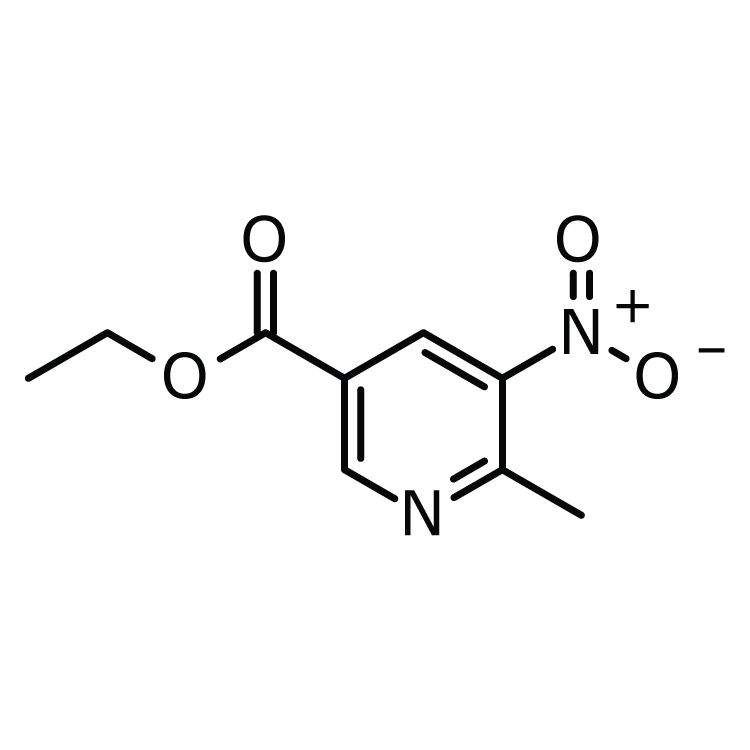 Structure of 1211538-09-8 | Ethyl 6-methyl-5-nitronicotinate
