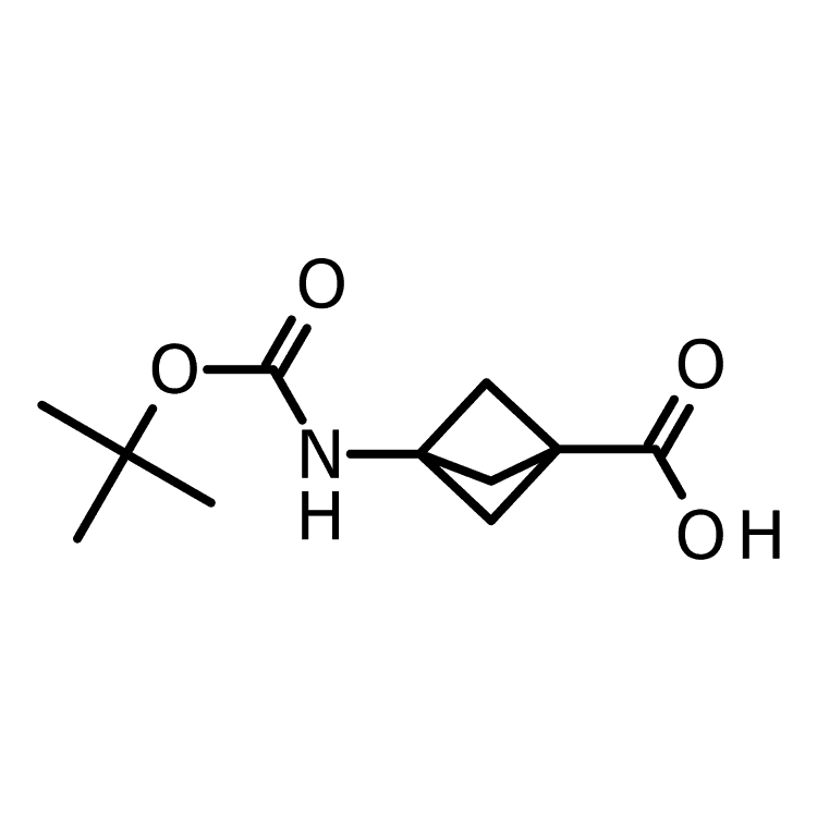 Structure of 303752-38-7 | 3-(Boc-amino)-bicyclo[1.1.1]pentane-1-carboxylic acid