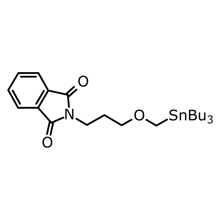 Structure of 1079333-56-4 | 2-(3-((Tributylstannyl)methoxy)propyl)isoindoline-1,3-dione
