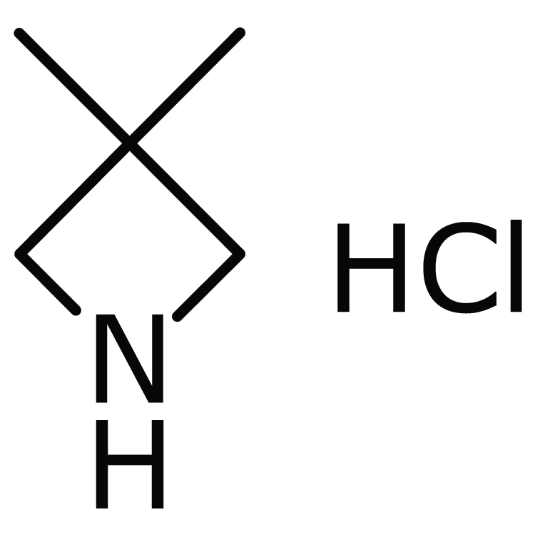 Structure of 89381-03-3 | 3,3-Dimethylazetidine hydrochloride