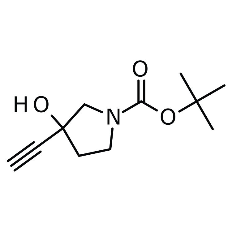 Structure of 275387-76-3 | 1-Boc-3-ethynyl-3-hydroxypyrrolidine