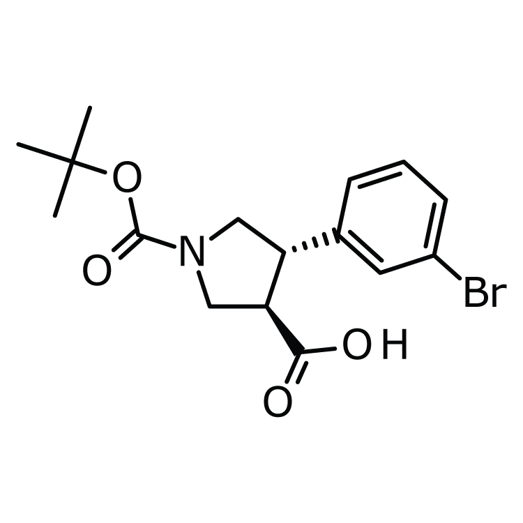 trans-1-Boc-4-(3-bromophenyl)-pyrrolidine-3-carboxylic acid