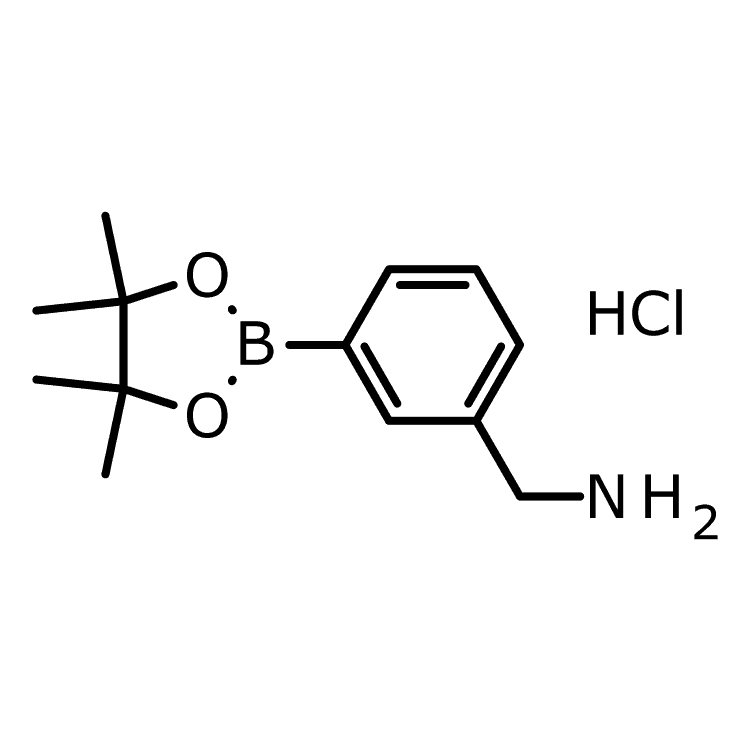 Structure of 380430-65-9 | 3-(Aminomethyl)phenylboronic acid pinacol ester, hydrochloride