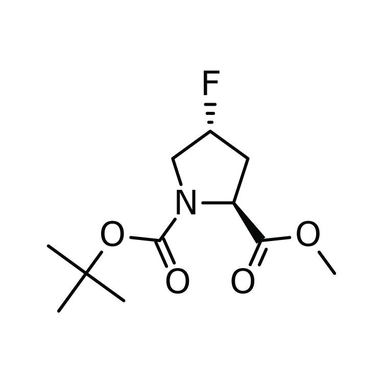 Structure of 203866-18-6 | Methyl (2S,4R)-1-Boc-4-fluoropyrrolidine-2-carboxylate