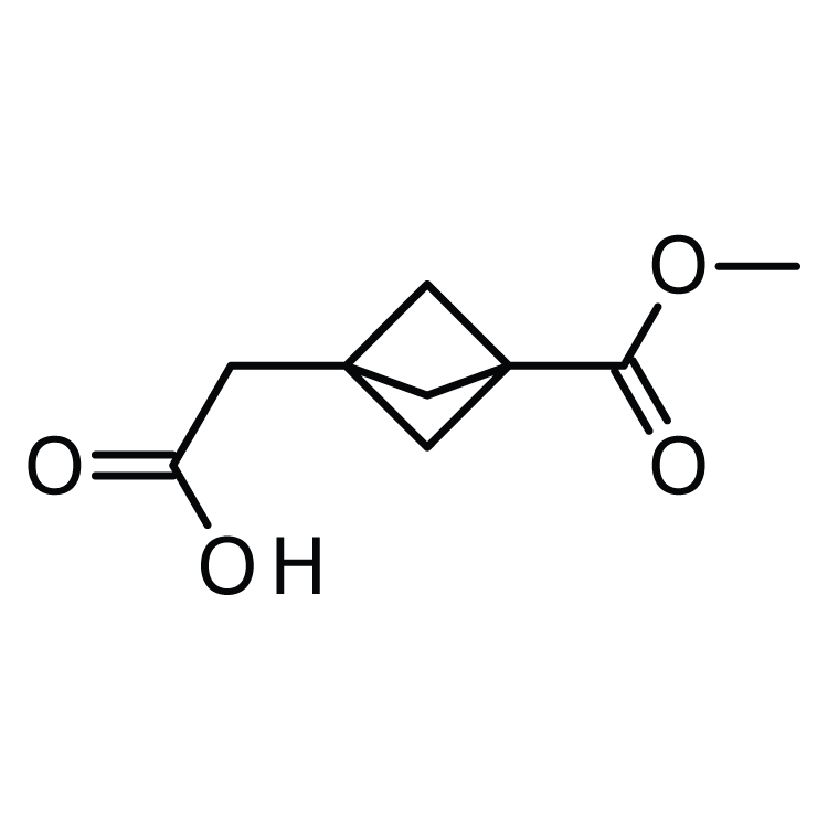 Structure of 1113001-63-0 | 2-(3-(Methoxycarbonyl)bicyclo[1.1.1]pentan-1-yl)acetic acid