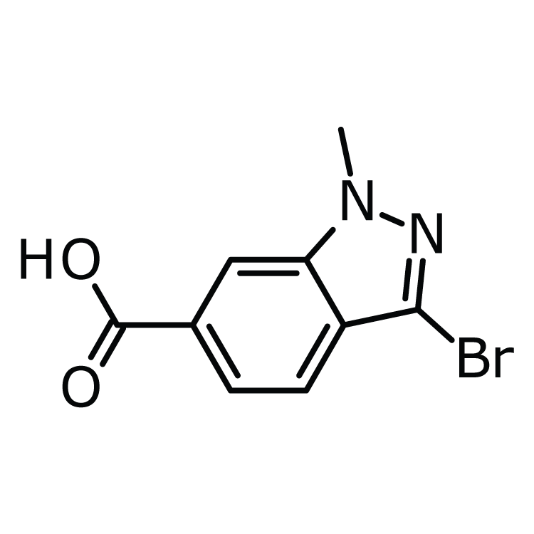 Structure of 1363382-30-2 | 3-Bromo-1-methyl-1H-indazole-6-carboxylic acid