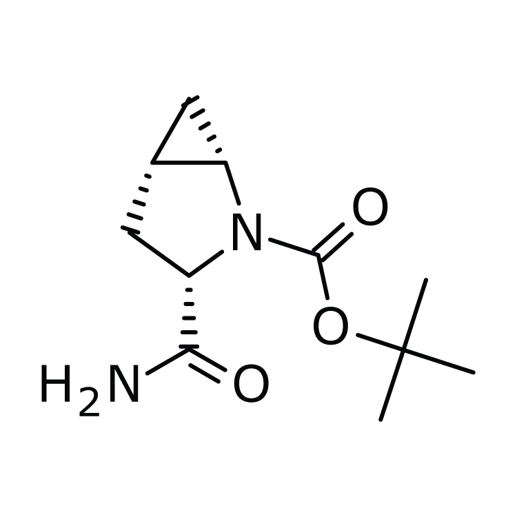 Structure of 361440-67-7 | (1S,3S,5S)-2-Boc-2-azabicyclo[3.1.0]hexane-3-carboxamide