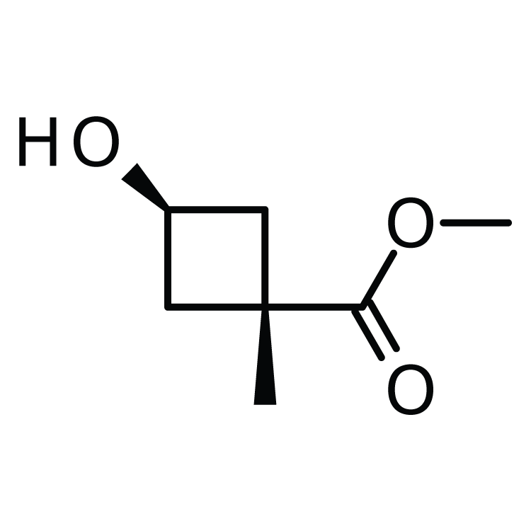 Structure of 1408075-48-8 | trans-Methyl 3-hydroxy-1-methyl-cyclobutanecarboxylate