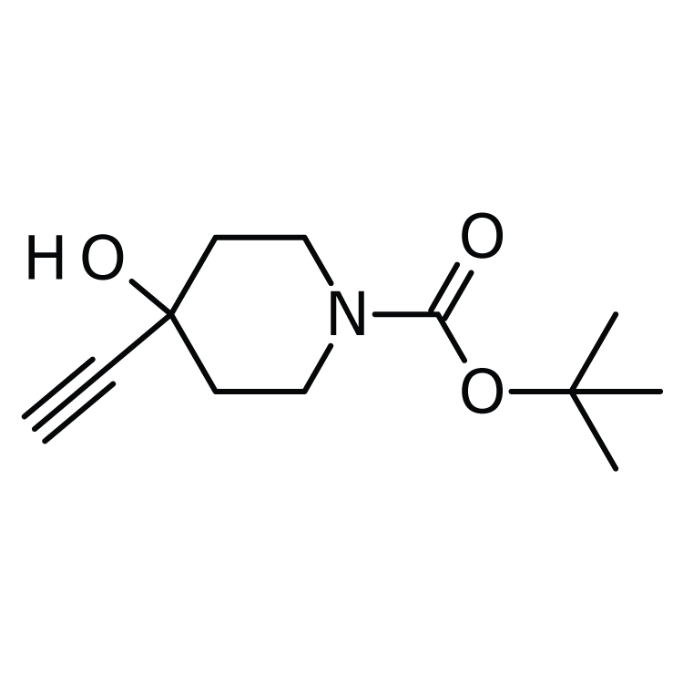 Structure of 275387-83-2 | 1-Boc-4-ethynyl-4-hydroxypiperidine