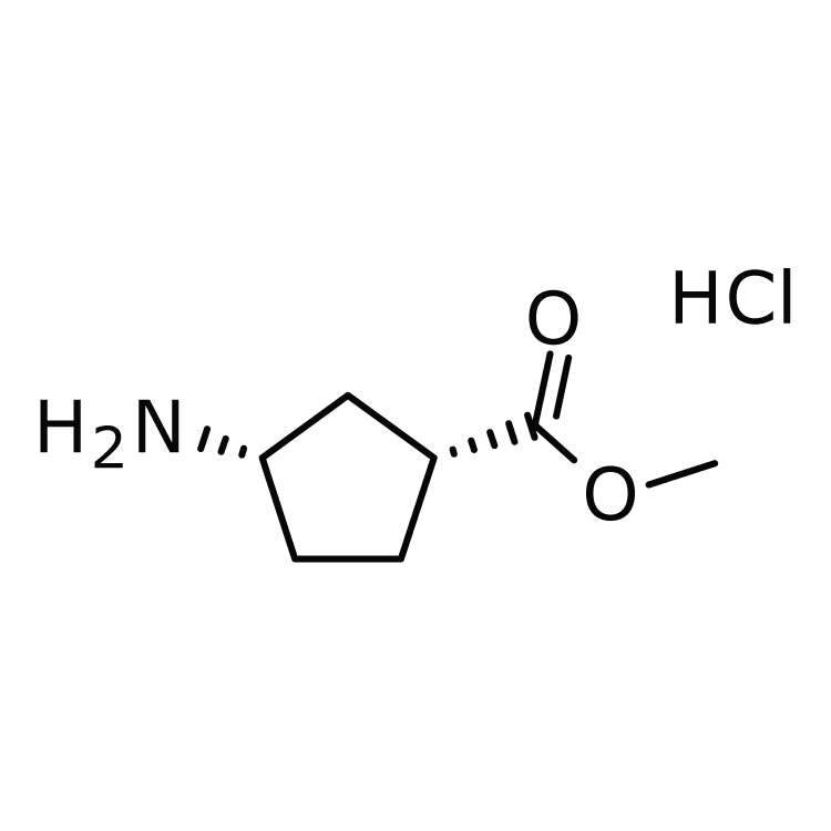 Structure of 180196-56-9 | (1R,3S)-Methyl 3-aminocyclopentanecarboxylate hydrochloride