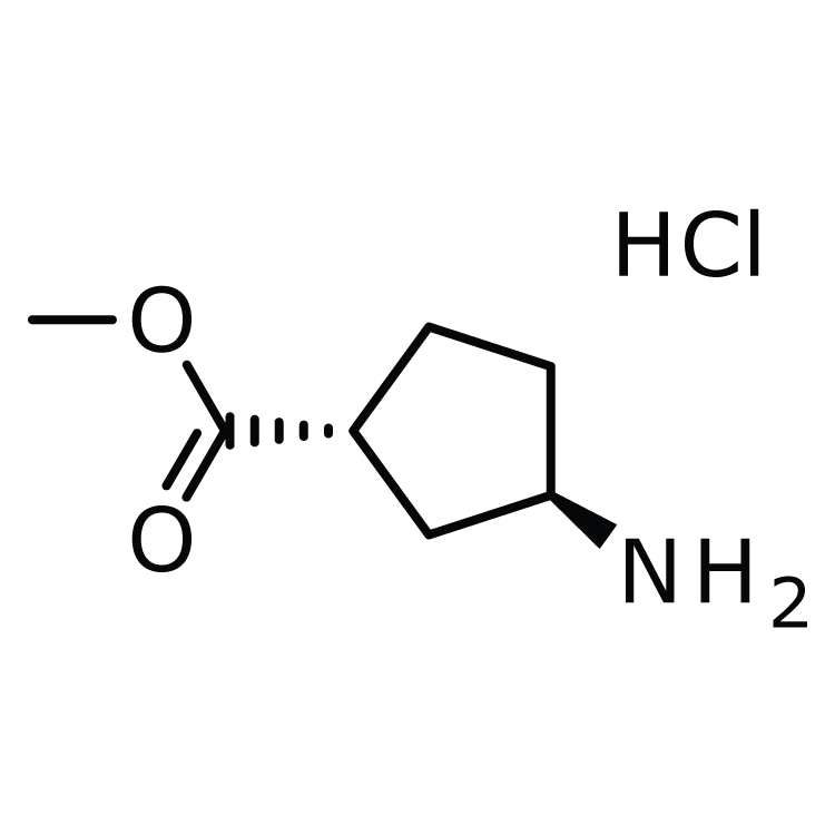 Structure of 489446-79-9 | (1R,3R)-Methyl 3-aminocyclopentanecarboxylate hydrochloride