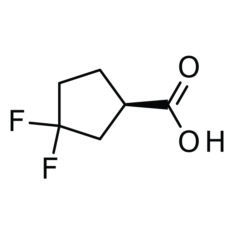 Structure of 1352621-96-5 | (R)-3,3-Difluorocyclopentanecarboxylic acid