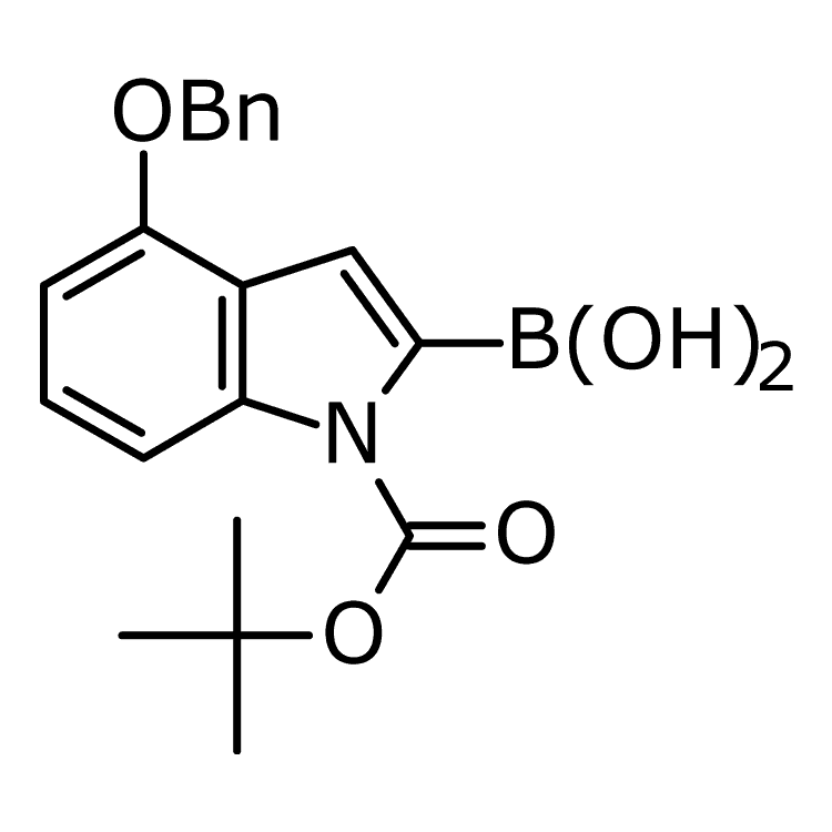 Structure of 850568-52-4 | 4-Benzyloxy-1-tert-butoxycarbonylindole-2-boronic acid