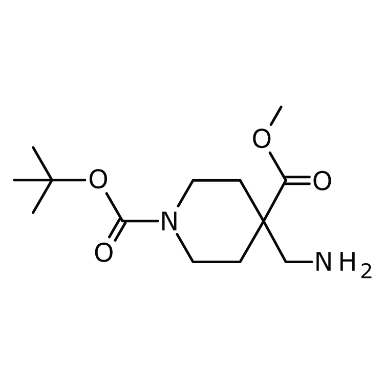 Structure of 362703-35-3 | Methyl 1-Boc-4-aminomethylpiperidine-4-carboxylate